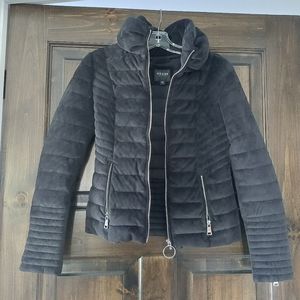 Faux leather suede black puffer GUESS winter jacket